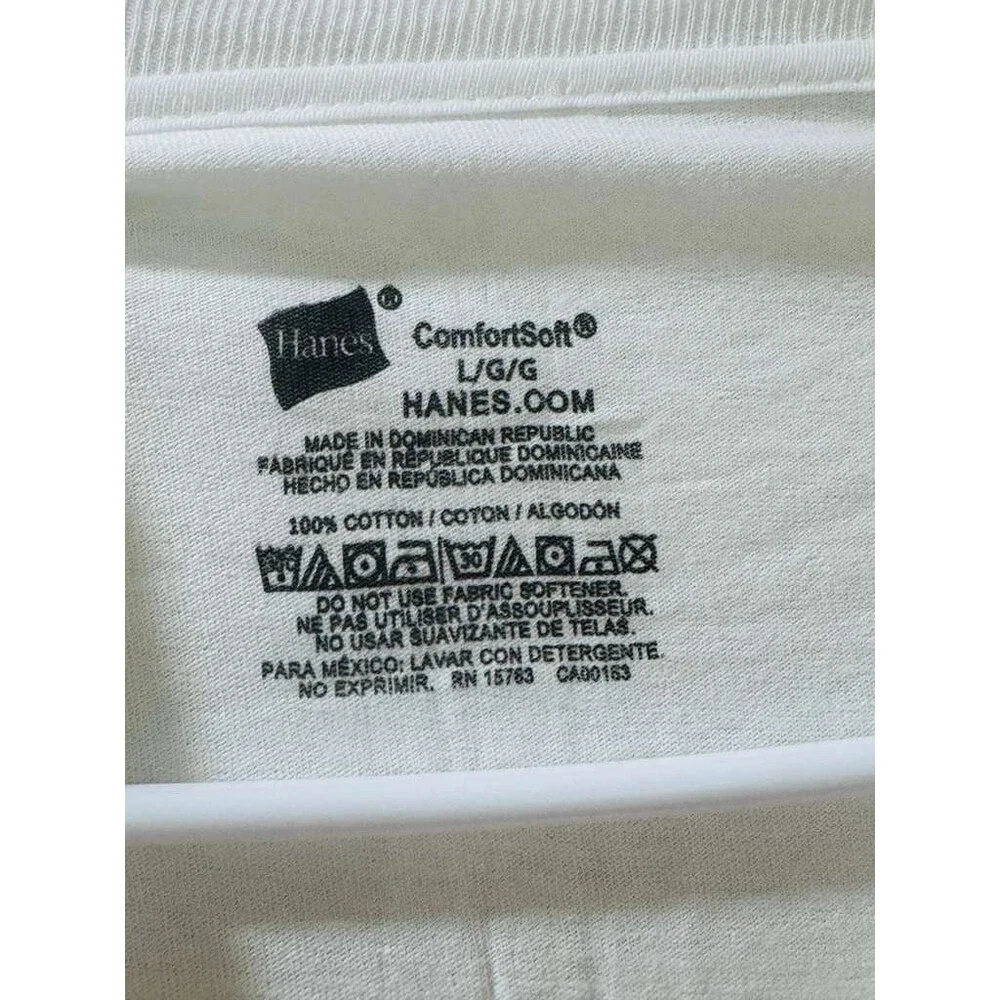 Hanes Crew Neck T Shirt Undershirt Large White Pack Cotton 100%